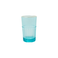 Mint  Acrylic Medium Tumbler Gold Rim Rice DK